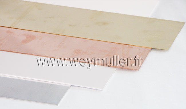 Tole en dural. 2,0 x 500 x 250 mm. 1 pièce