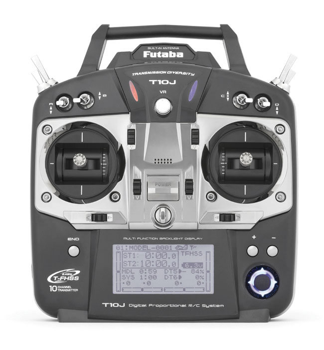 Radio Futaba 10 J 2,4GHz 10/8/0 accu Tx Lipo + chargeur Tx. Mode 1. 
