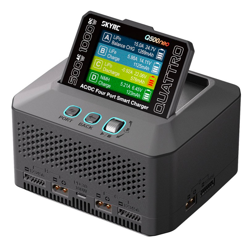 Chargeur Q500neo Quattro AC/DC Smart (AC max 500W -DC max 1000W total)